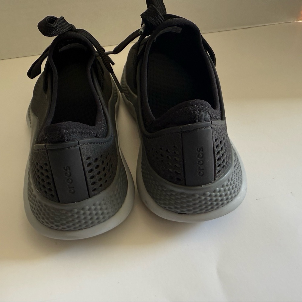 Crocs Shoes LiteRide Pacer Sneakers Size W8 Black Grey Comfort - Picture 7 of 12
